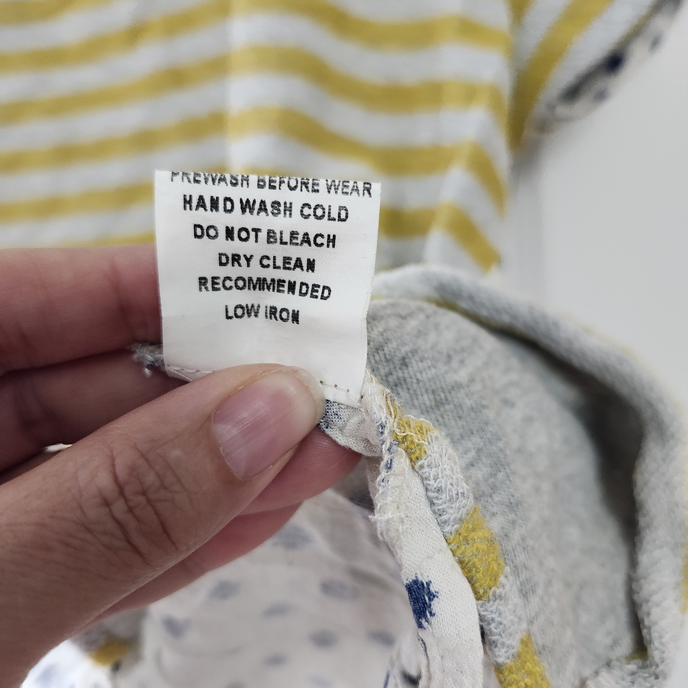 Comme Tol Striped Yellow and Gray Blouse Woman's Medium - Picture 6 of 6
